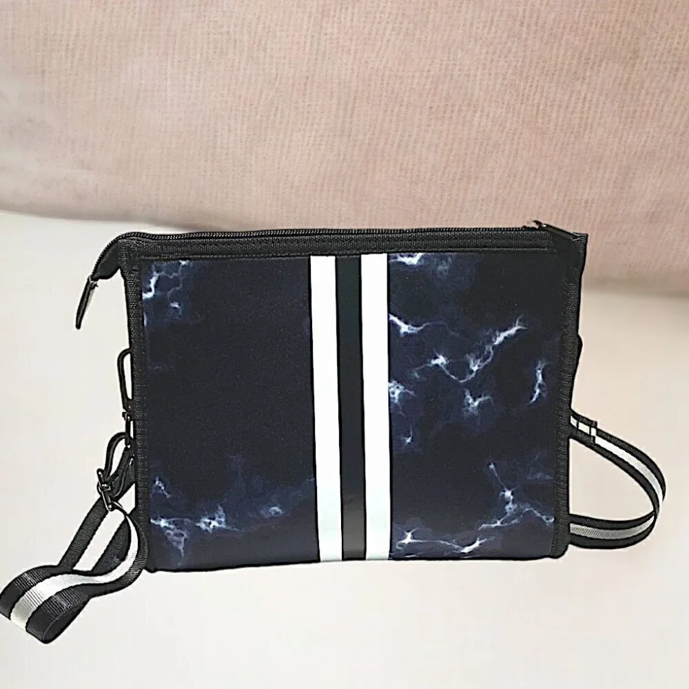 Haute Shore Mark Racer Crossbody in Navy Blue Tie Dye